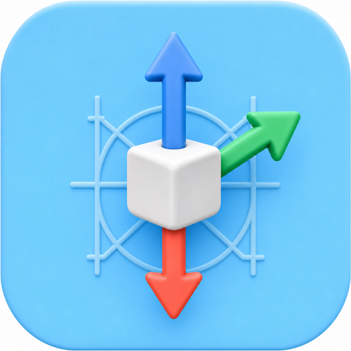 โลโก้ FBDLab รูปวัตถุและลูกศรแรง